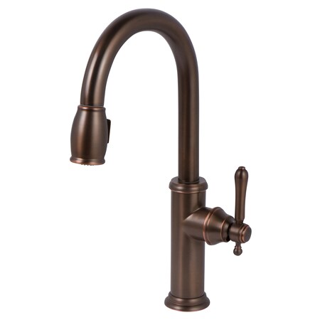 Newport Brass Pull-Down Kitchen Faucet in Oil Rubbed Bronze, Hand Relieved 1030-5103/ORB